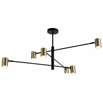 Złoty żyrandol lampa SNOW LP-731/6P GD Light Prestige salonowy metal tuba sticks