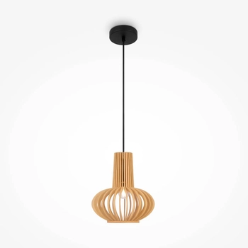Pojedyncza lampa wisząca Roots MOD193PL-01W do jadalni czarna beżowa
