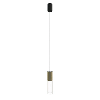 Nowoczesna lampa wisząca Cylinder 7868 zwis do salonu mosiądz