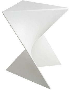 Designerski stolik Zik PC-053.WHITE geometryczny biały outlet  