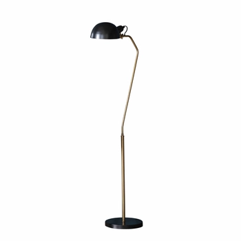 Loftowa lampa podłogowa Largo 95477 Endon metalowy czarny mosiądz