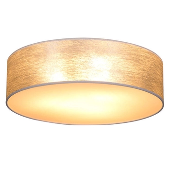 Lampa sufitowa NEVOA 47934802 okrągła abażurowa plafoniera loft srebrna