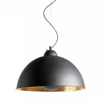 Wisząca lampa do jadalni Retro ABR-GEO Abruzzo kopuła czarna złota