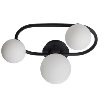 Kulista lampa wisząca Pulsa 93524 kule balls biały IP44 czarny