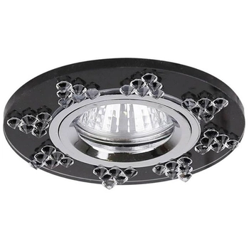 Lampa sufitowa z kryształkami 2250130 Candellux okrągła szara chrom