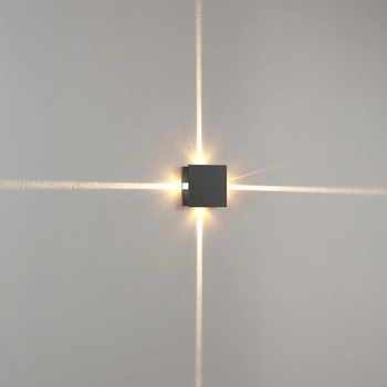Kinkiet LED do salonu Mollis 616004203 Elkim 4W 4000K square kostka czarna