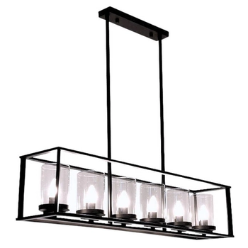 Wisząca lampa Retro ABIGALI-LWR-6XE27 Abigali świeczniki zwis czarna