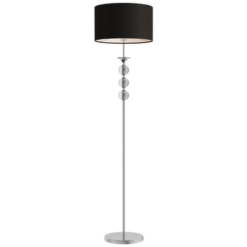 Podłogowa lampa salonowa Rea RLL93163-1B abażurowa chrom czarna