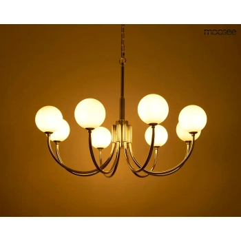 Molekułowa lampa wisząca GRACIA biała złota MSE1501100581 8xLED 17W 3000K kule