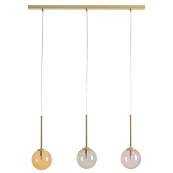 Wisząca lampa salonowa Bosso 1119E_40 Aldex kule wielokolorowe mosiądz
