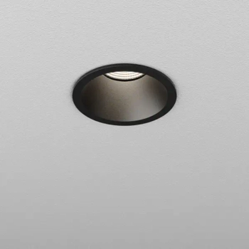 Podtynkowa lampa wpustowa HOLLOW czarna sufitowa LED 6W 3000K IP44 38058-M930-WB-00-12
