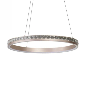 Lampa wisząca glamour podłużna CAMELIA LED 60W 3000K AZ6770 różowa złota