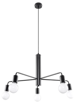 LAMPA wisząca SL.0304 metalowa OPRAWA zwis pająk sticks czarny