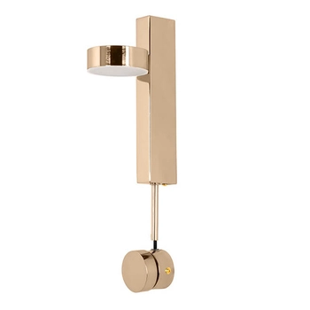 Ledowa lampa ścienna Clarid MSE010400206 8W z regulacją złota