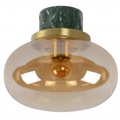 Plafoniera LAMPA sufitowa LORENA 03140/23/62 Lucide szklana OPRAWA kula ball IP44 złota zielona
