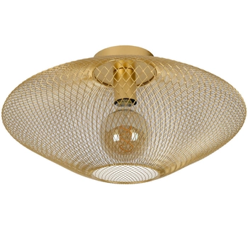 Industrialna LAMPA sufitowa MESH 21123/45/02 Lucide loftowa OPRAWA metalowa druciana złota