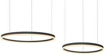 Lampa ledowa wisząca Halo AZ4978 80+60 90W 3000-6000K z pilotem czarna