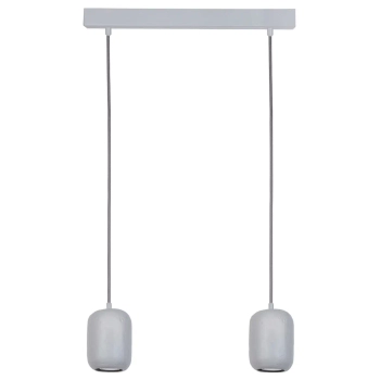 Lampa wisząca do jadalni Olo 2 41414 ceramiczna kulista szara