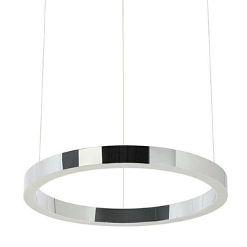 Lampa wisząca Ring srebrna okrągła LED 25W 3000K do pokoju 