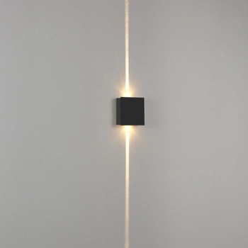 Lampa ścienna góra-dół Mollis 616002103 Elkim LED 2W 3000K kostka czarna