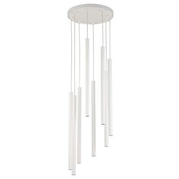 Okrągła kaskadowa lampa wisząca Sopel 33629 Sigma sople tuby biała