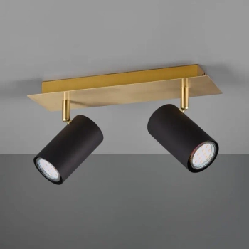 Lampa sufitowa z regulacją MARLEY 802400280 czarna złota 2xGU10