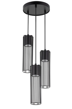 Industrialna lampa wisząca Fobia kaskada nad łóżko czarna