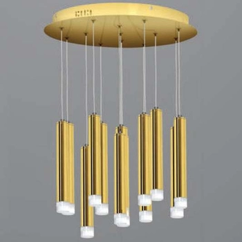 LAMPA wisząca GOLDIE ML5716 Milagro metalowa OPRAWA tuby LED 12W 4000K zwis kaskada złota