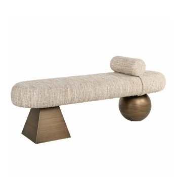 Tapicerowana ławka nowoczesna Geneva 3522 ANGORA beżowa
