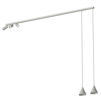 Zwisowa lampa jadalniana Fourty 11451 tuby z regulacją jedwabisty szary