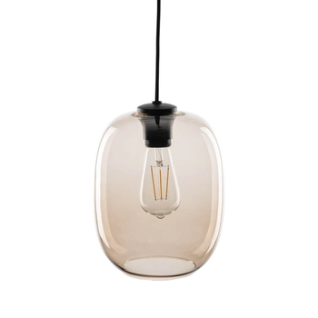 Wisząca lampa metalowa Elio 4338 TK Lighting do salonu bursztynowa czarna