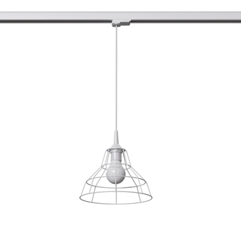 Wisząca lampa druciana z żarówką ANATA MYL.00354 3-fazowa do jadalni biały
