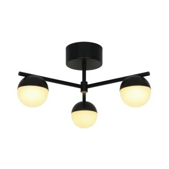 Szklana lampa wisząca kule Contina 2512096003 potrójna czarny