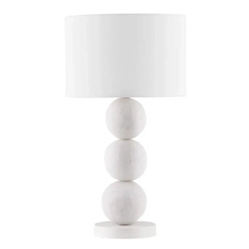 Lampka nocna z abażurem CELVIRO LE45306 kule papierowe z tkaniny biały