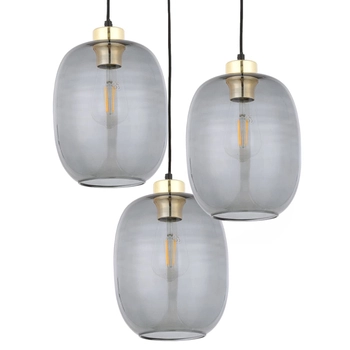 Lampa wisząca do salonu Delta 4840 TK Lighting owalna przydymiona