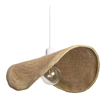 Wisząca lampa japandi Boho ABR-LW5-BH50-E27 Abruzzo włókno naturalne brąz