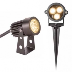 Zewnętrzna LAMPA GUN R10530 Redlux reflektorowa OPRAWA stojąca LED 3W 3000K IP65 outdoor czarna