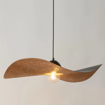 Zwis metalowy kapelusz KAPELLO wisząca lampa nad łóżko czarna