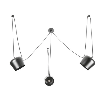 Salonowa lampa wisząca Spider ABR-SHIL-E27-W Abruzzo regulowana szara