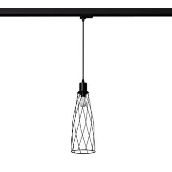 Wisząca lampa metalowa trójfazowa SUBA MYL.00377 druciana czarna