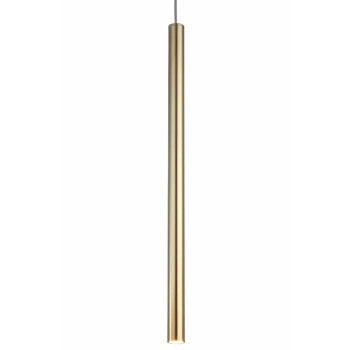 Wisząca lampa salonowa Lunga LP-894/1P GD nowoczesna tuba metalowy sopel złoty