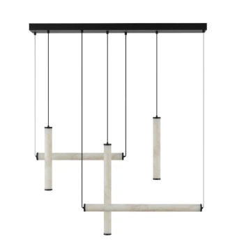 Nowoczesna lampa wisząca 25421 LED 93W 3000K biała czarna