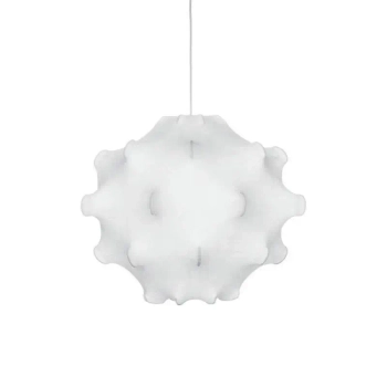 Lampa tkaninowa wisząca Lappello ABR-LW-APP do salonu biała