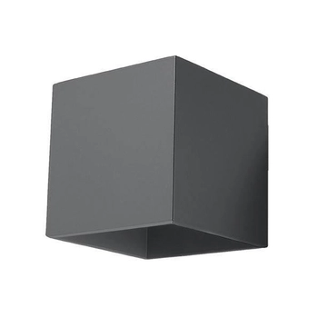 LAMPA ścienna SL.0565 metalowa OPRAWA kinkiet kostka cube grafitowa