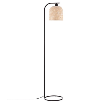 Podłogowa lampa TALITAS LE44513 ekologiczna eco naturalna czarna