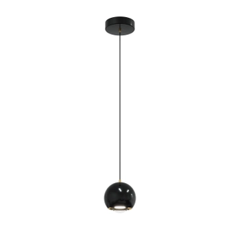 Kulista lampa wisząca Aurenia PL0122-CB Yaskr LED 5W 3000K czarny złoty