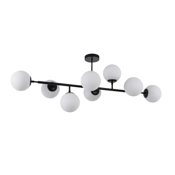 Modernistyczna lampa sufitowa DORADO LP-002/8P BK loftowa molekuły czarne białe OUTLET