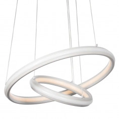 LAMPA wisząca VEN W-MD 9994/2 WH okrągła OPRAWA zwis LED 88W 3000K-6000K pierścienie rings biały