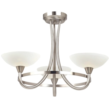 Lampa wisząca CAGNEY-3SC Endon 3-punktowa satynowy chrom biała