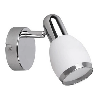 Szklana lampa ścienna ELITE 6060 do sypialni nad łóżko biała chrom